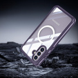 Чохол для Samsung Galaxy A36 / Samsung Galaxy A56, Shockproof, зі склом, для MagSafe, фіолетовий
