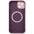 Чохол для iPhone 15 Plus, ERBORD Armor Mag, бордовий
