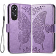 Откидной чехол для Oppo A60, Butterfly, фиолетовый