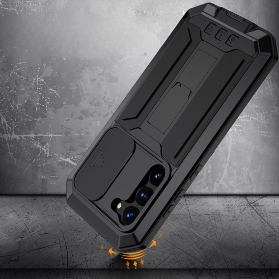 Броньований чохол для Samsung Galaxy S23, R-JUST CamShield Slide, чорний