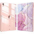 Чехол для iPad 10.9" 2022 (10 gen.), Smartcase Hybrid, с местом для стилуса, Marble розовый