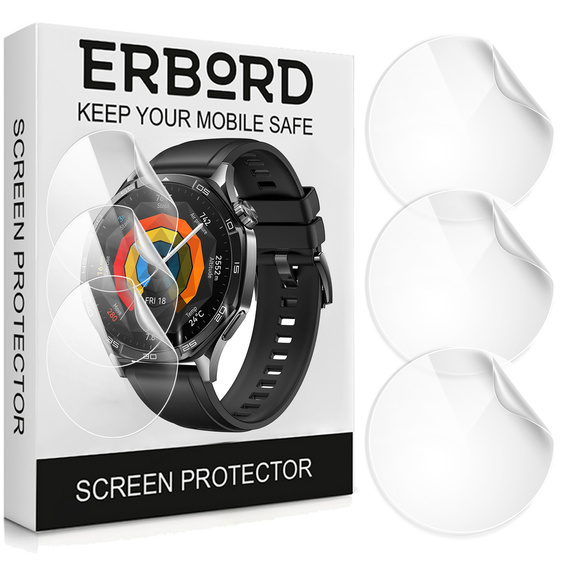 3x ERBORD Гідрогелева фольга для Huawei Watch GT 5 46mm