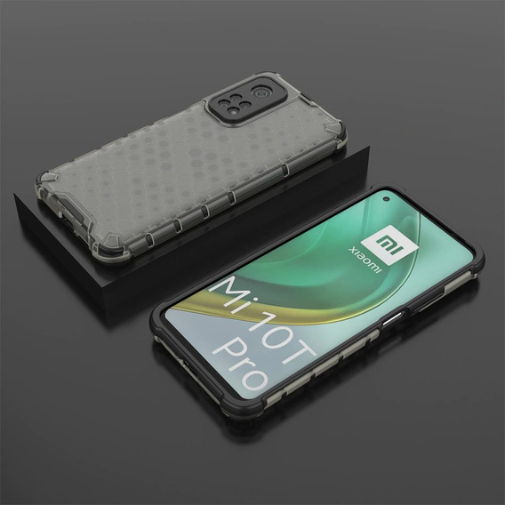 Панцирний чохол Honeycomb для Xiaomi Mi 10T 5G/10T Pro 5G - Smoke Black