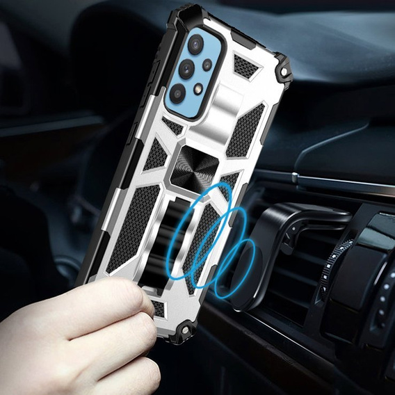 Чoхол до Samsung Galaxy A32 5G, Armor Kickstand, сріблястий
