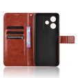 Футляр з клапаном для Oppo A40 / Oppo A40m, Crazy Horse Wallet, коричневий