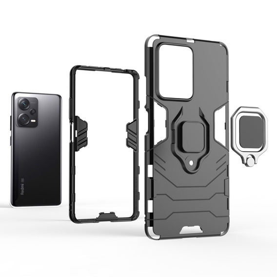 Чoхол до Xiaomi Redmi Note 12 Pro+ 5G, Kickstand Ring, чорний