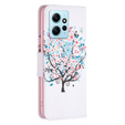 Чохол-книжка для Xiaomi Redmi Note 12 4G, Wallet, colorful tree , білий