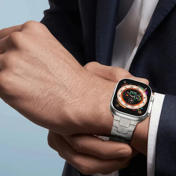 Браслет Stainless Segments до Apple Watch 7/6/5/4/SE/3/2/1 45/44/42mm, Silver
