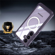Чехол для Samsung Galaxy S25 FE, Shockproof, со стеклом, для MagSafe, фиолетовый