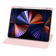 Чохол для iPad Pro 11" 2022/2021/2020 (4/3/2 gen.), з місцем для стилуса, що обертається на 360°, рожевий