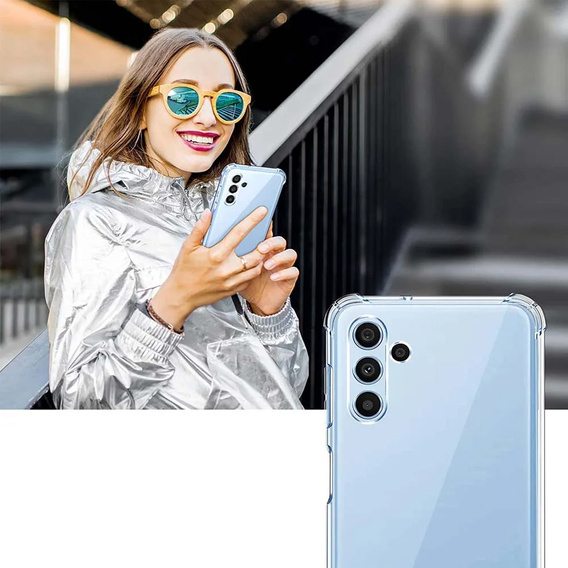 Чехол для Samsung Galaxy M34 5G, Anti-Shock, прозрачный + стекло 9H