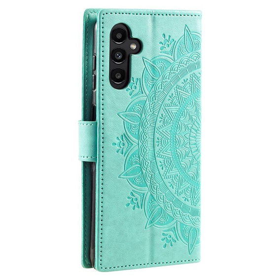 Откидной чехол для Samsung Galaxy A55 5G, Mandala Flower, зелёный
