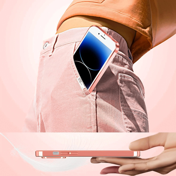 Чехол для iPhone 7 / 8, Electro MagSafe, розовый + стекло для экрана