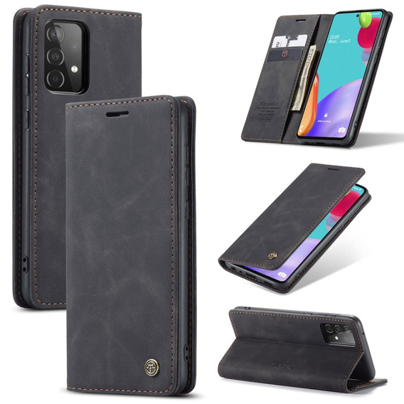 Чехол CASEME для Samsung Galaxy A52 / A52s, Leather Wallet Case, чёрный