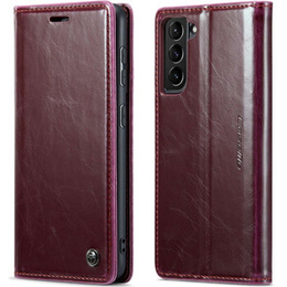 Флип-кейс CASEME для Samsung Galaxy S21 FE, Waxy Textured, красный