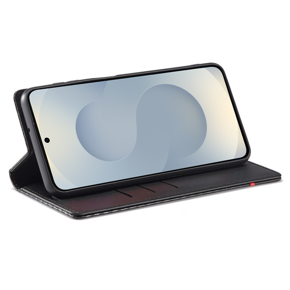 Чохол-фліп для Samsung Galaxy S25, Carbon LC.IMEEKE, чорний