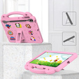 Детский чехол для Samsung Galaxy Tab S9 FE+ Plus, Cute Patterns, с подставкой, розовый
