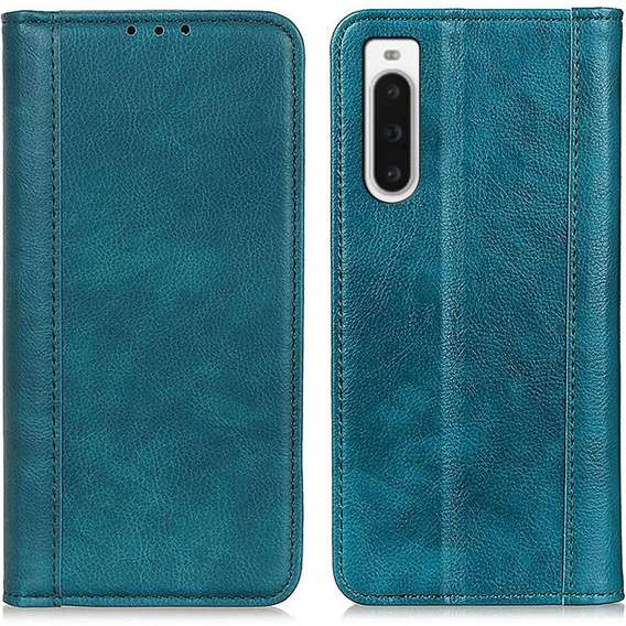 Чехол до Sony Xperia 10 V, Wallet Litchi Leather, зелёный