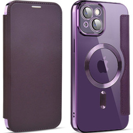 Откидной чехол для iPhone 13, RFID Wallet MagSafe CamShield, фиолетовый