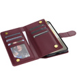 Чохол-сумка для Samsung Galaxy S25 Edge, Rhombus Crossbody Leather, бордовий