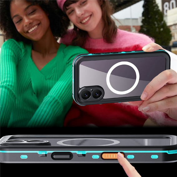 Чохол для iPhone 17, водонепроникний IP68, SHELLBOX MagSafe, синій