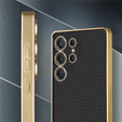 Чoхол до Samsung Galaxy S25 Ultra, GKK Leather, carbon чорний