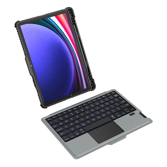 Чехол + клавиатура Galaxy Tab S9, NILLKIN Bumper Pen Slot, чёрный