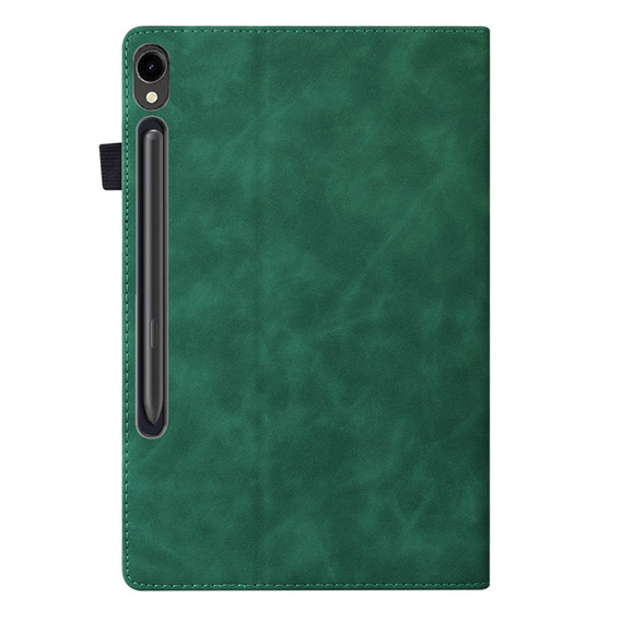 Чохол для Samsung Galaxy Tab S10 FE+ Plus, Classic, з місцем для стилуса, зелений