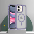 Чохол з рамкою для iPhone 11, для MagSafe, прозорий / фіолетовий