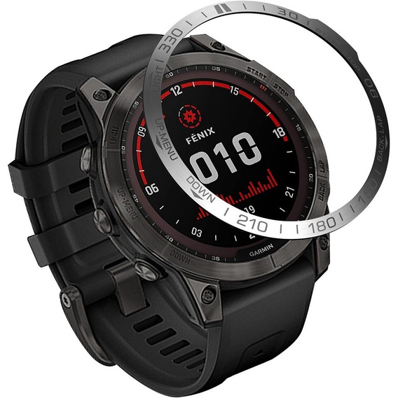 Накладка на безель для Garmin Fenix 7X, Silver