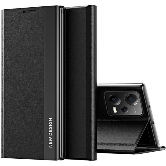 Откидной чехол для Xiaomi Poco X5 5G / Redmi Note 12 5G, Side Magnetic, чёрный