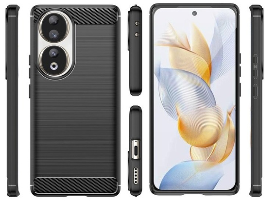 Чехол для Honor 90, черный карбон