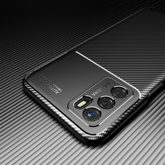 Чoхол до Oppo A16, Carbon Gel, чорний