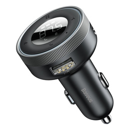 Baseus S13 Аітомобільний зарядний пристрій  2-Port USB + Transmiter FM - Black