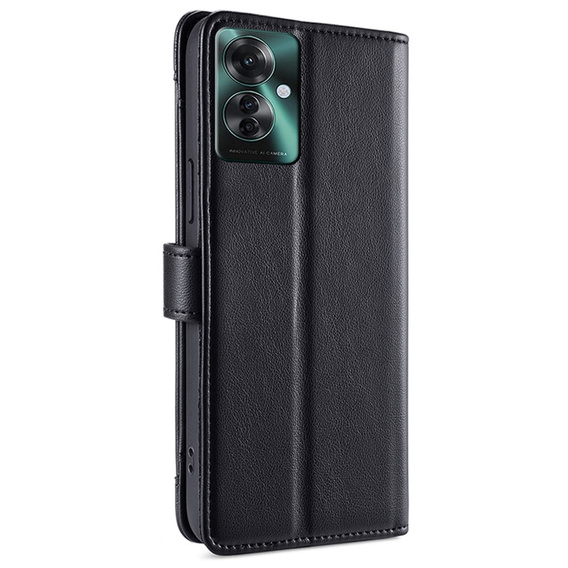 Откидной чехол для Oppo Reno 11F 5G, Wallet Zipper Pocket, чёрный