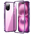 Чохол для iPhone 16, Magnetic Dual Glass, фіолетовий