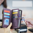 Чехол CASEME для Samsung Galaxy A55 5G, RFID Leather Wallet, с плечевым ремнем, фиолетовый