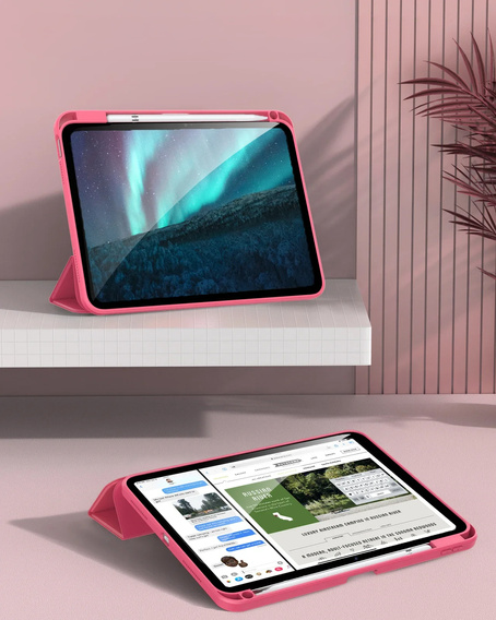 Чехол для iPad 11" 2025 A16 (11 gen.) / iPad 10.9" 2022 (10 gen.), Smartcase Hybrid, с местом для стилуса, розовый
