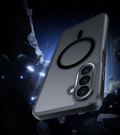 Чохол для Samsung Galaxy A26, для MagSafe, ERBORD Matt Case, чорний + захисне скло