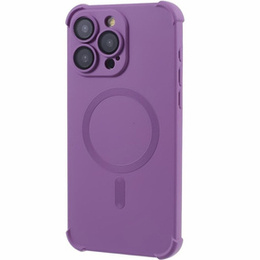 Силиконовый чехол для iPhone 15 Pro Max, магнитный, для MagSafe, фиолетовый