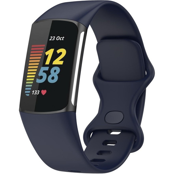 Резиновый браслет Softband для  Fitbit Charge 5 - Dark Blue