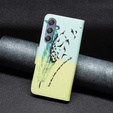 Откидной чехол для Samsung Galaxy M34, Wallet, feather, синий