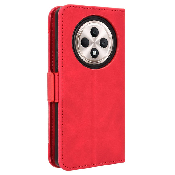Откидной чехол для Oppo Reno 12FS / 12F, Card Slot, красный