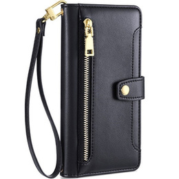 Чохол-книжка для iPhone 14, Wallet Zipper Pocket, чорний