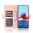Футляр з клапаном для Xiaomi Redmi Note 10 Pro, Card Slot, рожевий