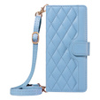 Чохол-сумка для iPhone 16E, Rhombus Crossbody Leather, м'яти