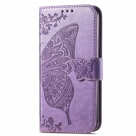 Чохол-книжка для Xiaomi Poco F7, Butterfly, фіолетовий