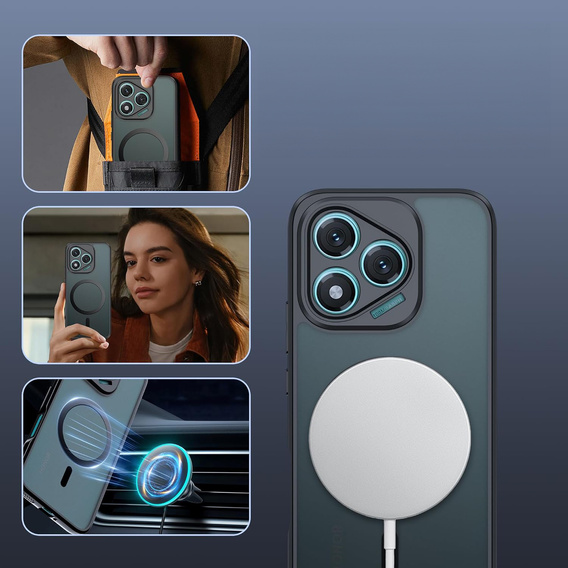 Чохол для Honor 400 Lite, для MagSafe, ERBORD Matt Case, чорний