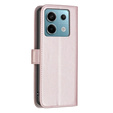Откидной чехол для Xiaomi Redmi Note 13 Pro 4G / Xiaomi Redmi Note 14S / Xiaomi Poco M6 Pro 4G, BINFEN Wallet, розовый
