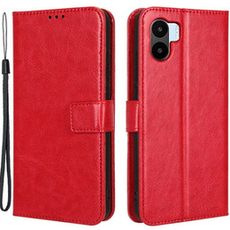 Откидной чехол для Xiaomi Redmi A1 4G / A2 4G, Crazy Horse Wallet, красный